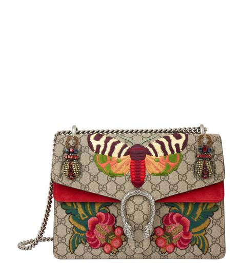 gucci travel shoulder bag butterfly goldwork|Gucci luggage bag.